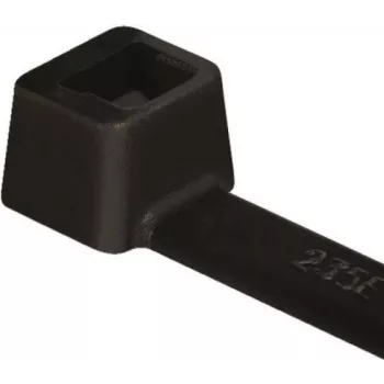 HellermannTyton T18L PA66W BK 100 kaabliside, must, 205 mm x 2.5 mm, 100 tk pakk