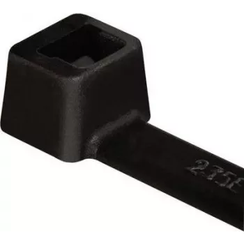 HellermannTyton T80L-W-BK-C1 Kaabliside, T-Seeria, sisemise sakistusega, 390 mm x 4.7 mm, must, 100 tk pakk