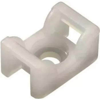 HellermannTyton KR6G5 kaablisideme kinnitusklamber - valge - 100 tk