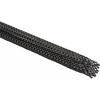 HellermannTyton Helagaine HEGPX30 Punutud Hülss, 30 mm nimiläbimõõt, 19-45 mm kimp, polüester (PET), must, -50 kuni 150 °C, UL-i nõuetele vastav