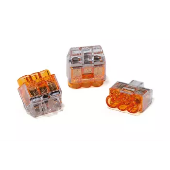 HellermannTyton HCPM-3 Push-in Juhtmeühendaja 3-pooluseline Läbipaistev 1-2,5 mm² Paindlik 0,5-2,5 mm² Tahke