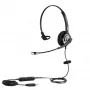 ALLNET 8805-8.1MS - Kõrvaklapid - Peavõru - Kontor/Kõnekeskus - Must - Monofooniline - Juhtmega