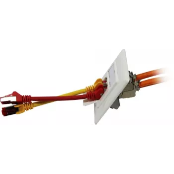 Synergy 21 Keystone Module Carrier Flush-Mounted Box for 2x TP Module, Pure White, Design-Compatible UAE (S216359)