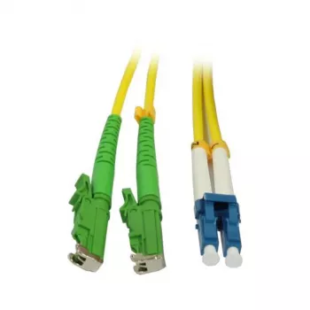 SYNERGY21 Fiiberpistikukaabel 2m LSH (E2000 APC) kuni LC Duplex OS2 G.657.A2 9/125µm LSZH Kollane