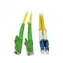 SYNERGY21 Fiiberpistikukaabel 2m LSH (E2000 APC) kuni LC Duplex OS2 G.657.A2 9/125µm LSZH Kollane