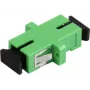 SYNERGY21 SC/APC fiiberoptiline adapter, singlemode, simpleks, PVC, keraamiline puks, äärikuga, roheline