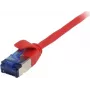 SYNERGY21 Patch-kaabel RJ45, CAT6A 500MHz, 10m, Punane, U/FTP, Slimline ümmargune d=3,8mm, TPE (Superflex), AWG32