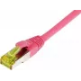 SYNERGY21 Patch-kaabel RJ45, CAT6A 500MHz, 25m, Magenta, S-STP (S/FTP), TPE/LSZH (Ultraflex), AWG26, Cat.7 toorikuga