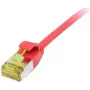 Synergy 21 Patch-kaabel RJ45 CAT6A 500MHz 7.5m Punane U/FTP Slimline Ümmargune d=3.8mm TPE/LSZH (Superflex) AWG32 CAT7 Toorkaabliga