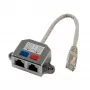 Synergy 21 S215236 Telefoni Y-jagaja, 1x RJ11/RJ12 isane 2x RJ11/RJ12 emasele, 0,15 m, hall, metallist