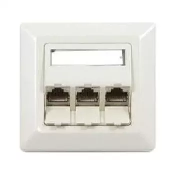 Synergy 21 S216327 RJ-45 Cat6a võrgupistikupesa, 2-port, varjestatud, valge (RAL 9010)