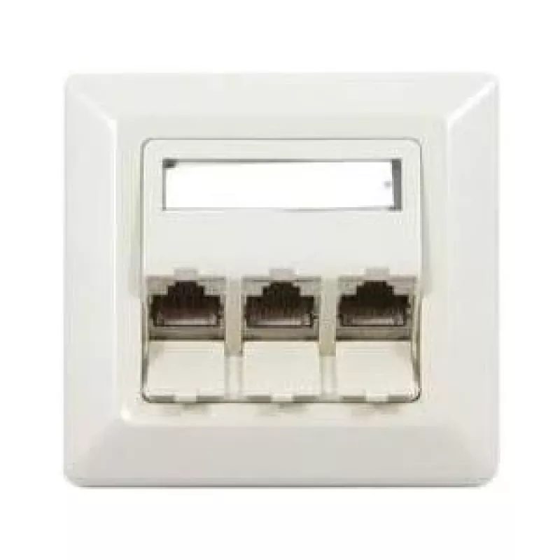 Synergy 21 S216327 RJ-45 Cat6a võrgupistikupesa, 2-port, varjestatud, valge (RAL 9010)