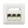 Synergy 21 S216327 RJ-45 Cat6a võrgupistikupesa, 2-port, varjestatud, valge (RAL 9010)