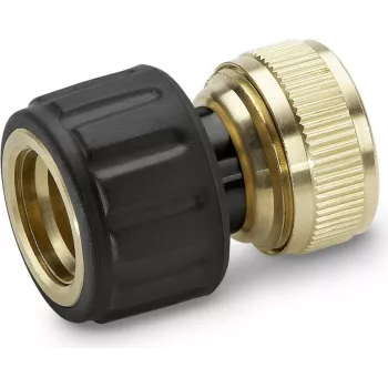 Kärcher Premium Line voolikuühendus veetõkkega - 1/2 inch ja 5/8 inch ühilduv, must/kollane
