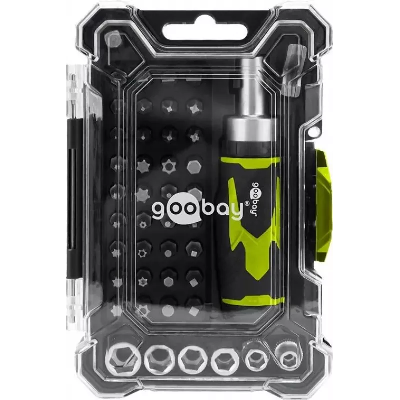 Goobay Tools 43-osaline täppiskruvikeerajate komplekt otsikutega (77842)