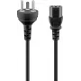 Goobay toitejuhe Taani K-tüüpi pistikuga ja IEC pesaga, 3 x 0,75 mm², 2 m, must (95732)