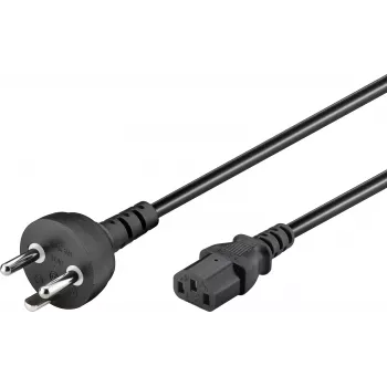 Goobay toitejuhe Taani K-tüüpi pistikuga ja IEC pesaga, 3 x 0,75 mm², 2 m, must (95732)