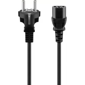 GOOBAY toitekaabel 3m must Schuko – IEC C13