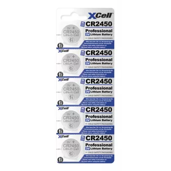 XCell CR2450 Liitium-Buttonpatarei 3V 580mAh 5-pakk (145594)