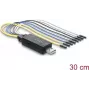 Delock USB 2.0 to TTL UART Serial Converter, 3.3V/5V, 6-pin Header, 30 cm Cable