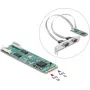 Delock M.2 kaart 2 x jada-RS-232 DB9-le standard- ja madala profiiliga pesaklambritega