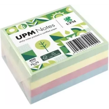 UPM Notes Kleepmärkmed 400 lehte Pastellisegu Roheline Sinine Roosa Kollane
