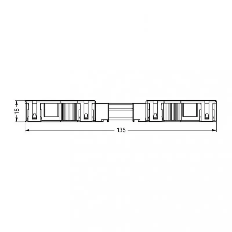 WAGO 770-113 Isospistik, sirge, 2-pooluseline, 250 V, must, WINSTA MINI