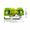 WAGO Maandusjuhi klemmplokk Roheline-Kollane 0.2-6 mm² 282-907