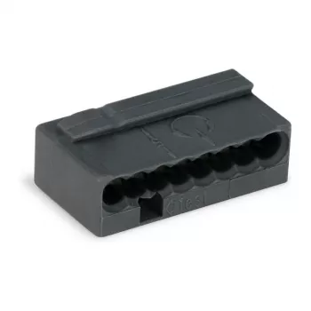 WAGO 243-208 PUSH WIRE® pistik, hall, 6 A, 100 V, 2 juhti, 0,5-1,5 mm²