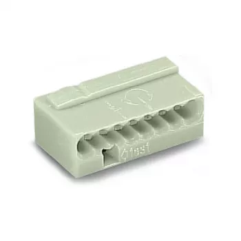 WAGO 243-308 SMD-pistikuklemm, 8-pooluseline, 2,5 mm kontaktivahe, Push-in CAGE CLAMP, 100 V, 6 A, valge