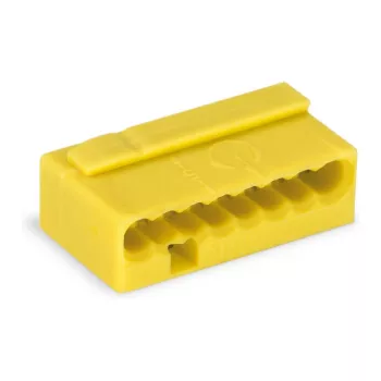 WAGO 243-508 PUSH WIRE® Connector 8-Conductor Yellow 6A 100V