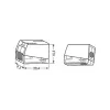 WAGO 224-112 2-juhiline kompaktne ühendusklemm, 400V, 24A, 1-2,5mm², Push-in, valge/läbipaistev