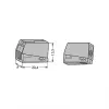 WAGO 224-101 1-juhiline 2-sõlmeline Push-in CAGE CLAMP klemmliist, 400 V, 24 A, 0,5-2,5 mm², läbipaistev/hall