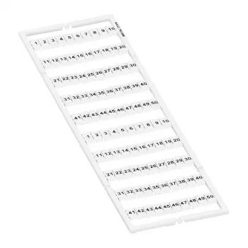 WAGO 793-5566 Märgistusriba, 5 mm samm, trükkimata, valge, 100 tk, klemmliistudele seeria 2001-2020