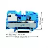 WAGO 2016-7114 2-juhiline läbiv klemmliist, 2,5 mm², 250 V, hall