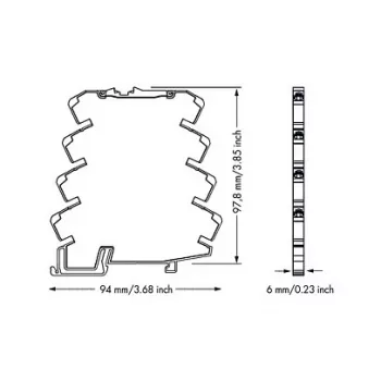 WAGO 857-800 Temperatuuriandur / Signaalimuundur, hall, -25 kuni 70 °C, 6 x 94 x 97.8 mm, 35.3 g