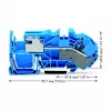 WAGO 2016-7714 TOPJOB S Läbiv klemmliist, 2-juhiline, Push-in, 1000V, 76A, hall, 0,5-25 mm², DIN-latt