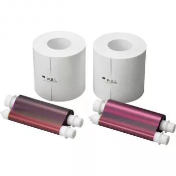 Mitsubishi CK-D746 Lint- ja paberikomplekt - 10x15 cm / 4x6 tolli - 750 prindit - 2 linti ja 2 paberirulli - CP-D70DW, CP-D707DW jaoks