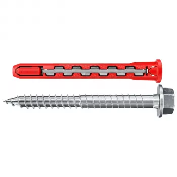 Fischer HybridPower 10x90 FUS universaalkruvi, peitpea, TX40, 10x90 mm, osakeere, karastatud teras, kollane passiveeritud, 100 tk