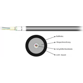 EFB-Elektronik U-DQ(ZN)BH OM1 12G (1x12) Dca 1750N LSZH Black Fiber Optic Cable 12 m
