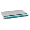 EFB Elektronik Splice Box SC OS2 9/125µm Sliding 24 Pigtails 12 Couplers 1U 19 inch Rack Mount Grey