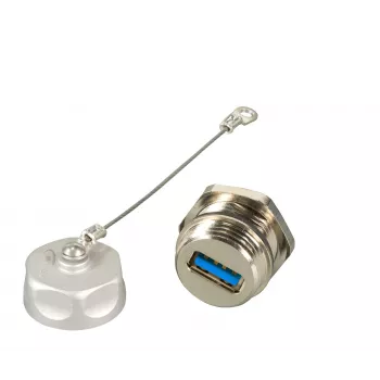 EFB Elektronik USB 3.0 IP67 läbiviiguga sidestus, tüüp A pesa / tüüp A pesa