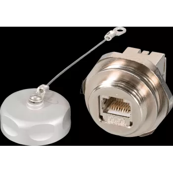 EFB Elektronik IP67 Flush-mounted Socket M25 RJ45 Cat.6A E-20070 for Cat.5/6/7 Cables