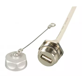 EFB Elektronik IP67 paneeli USB-pistikupesa, M20, USB 2.0, emane-isane, 0,5 m