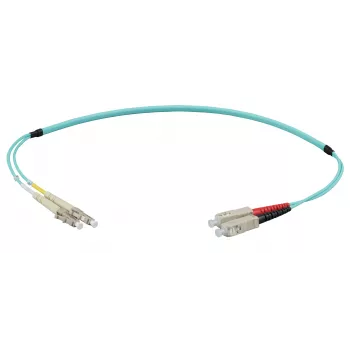 EFB Elektronik IPL-DF-LCUSCU-3-0100 Fiiberoptiline paigalduskaabel 1 m OM3 LC/SC Duplex LSZH Aqua