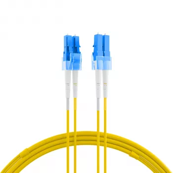 EFB Electronics IPL-DR-LCULCU-2-0500 OS2 Single-Mode Fiber Optic Patch Cable, LC/UPC to LC/UPC, Duplex, 5 m, LSZH, Yellow