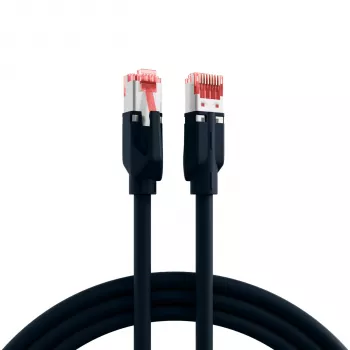 EFB-Elektronik RJ45 Patch-kaabel Cat.6A S/FTP LSZH Draka UC900 TM21 Must 40m