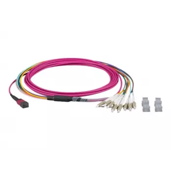 EFB-Elektronik MTP-F/LC 8-Fiber Matrix Patch Cable OM4, LSZH, Erika Violet, 10m