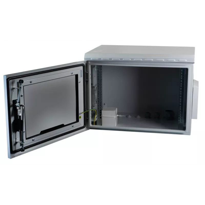 EFB Elektronik 19-tolline seinakapp IP55 9U klaasuksega sügavus 600 mm RAL7035