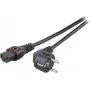 EFB Elektronik toitejuhe CEE7/7 nurk 90° - C13 180° IEC Lock must 5,0 m